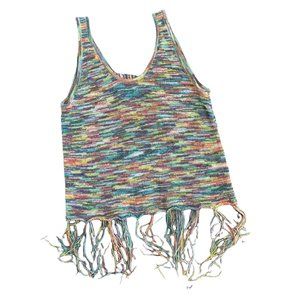 Vintage Havana Mulit-Color Weave Open Back Top